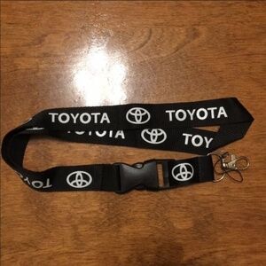 New Toyota ID Badge Holder Lanyard Black & White